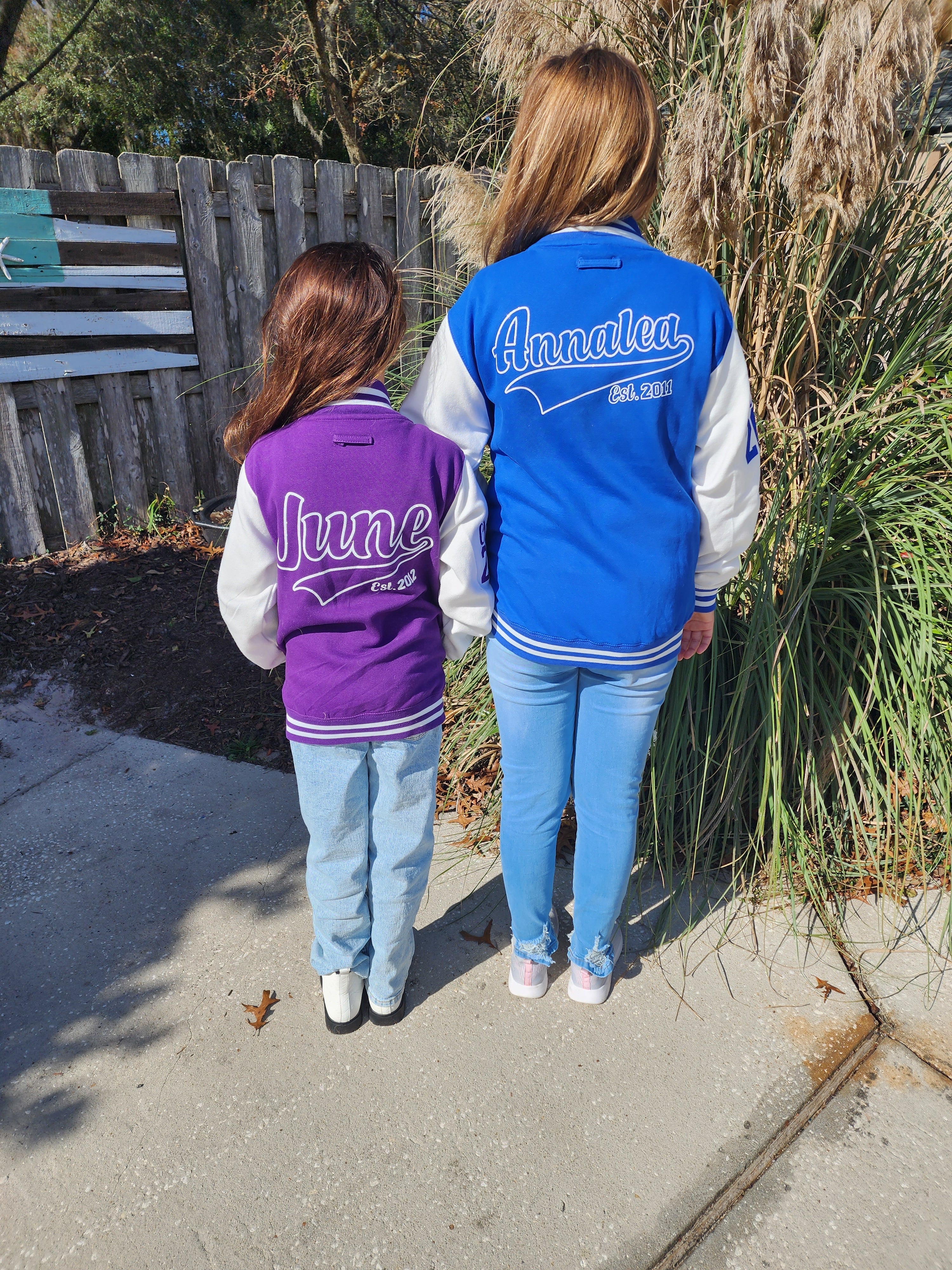 Ladies Custom Glitter Letterman Jacket - Main Image
