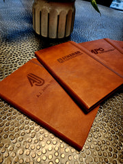 Branded Faux Leather Lined Executive Notebooks