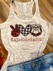 Georgia Peace Love Bulldogs Shirt