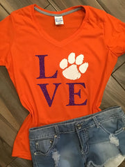 Clemson Tigers Glitter Love Shirt