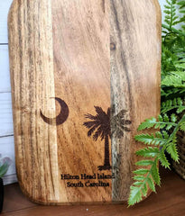 Customized State Flag Acacia Wood Cutting Board