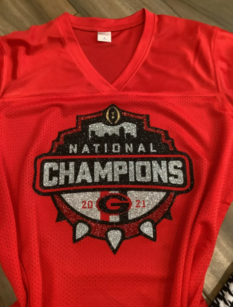 Georgia Bulldogs National Champions Glitter Shirt