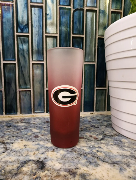 Customizable Ombré Red Georgia Shot Glasses