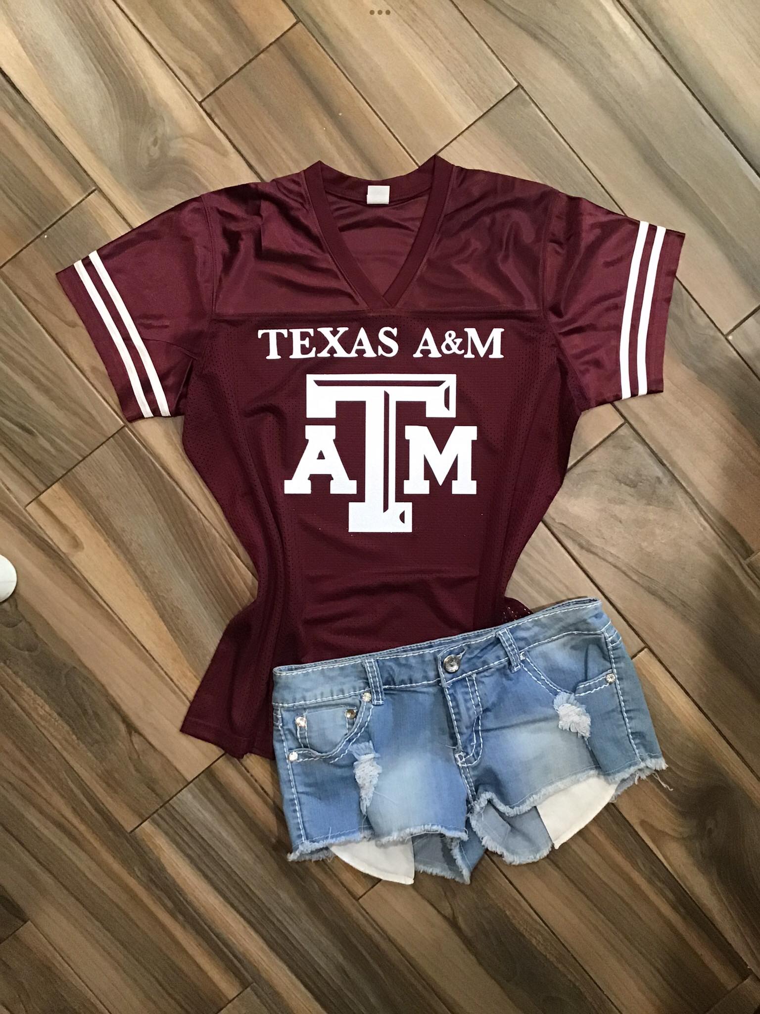 Texas A&M Glitter Top