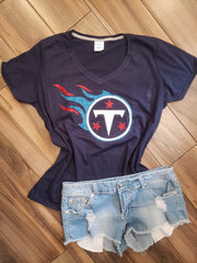 Tennessee Titans Inspired Glitter Tee