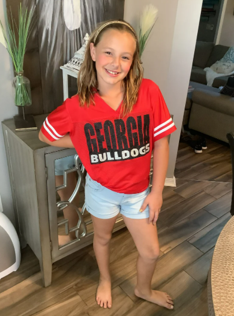 Red Georgia Bulldogs Stacked Shirt