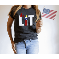 America It’s Lit Glitter Shirt