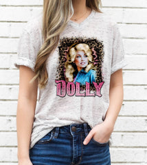 Dolly Parton Leopard Print Marbled Shirt