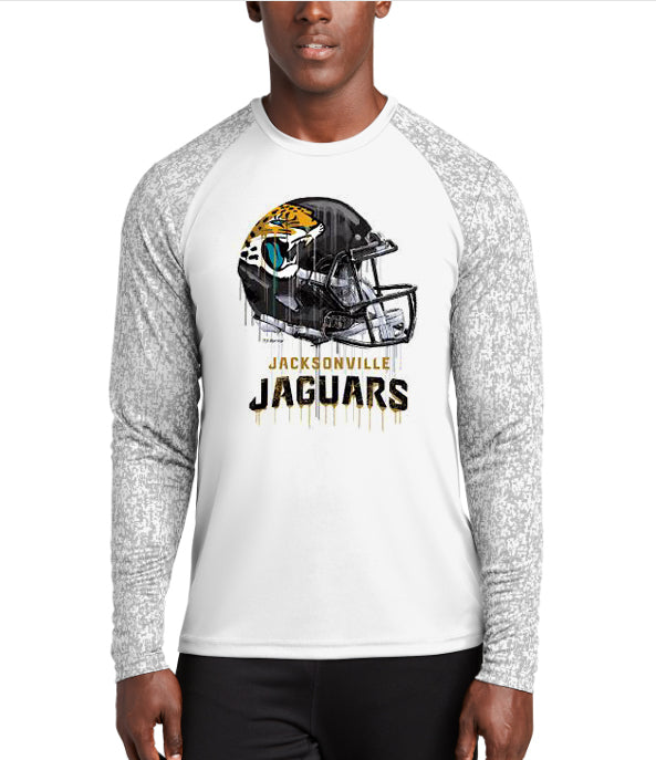 Jaguars Dripping Helmet Long Sleeve Performance Fishing Shirt