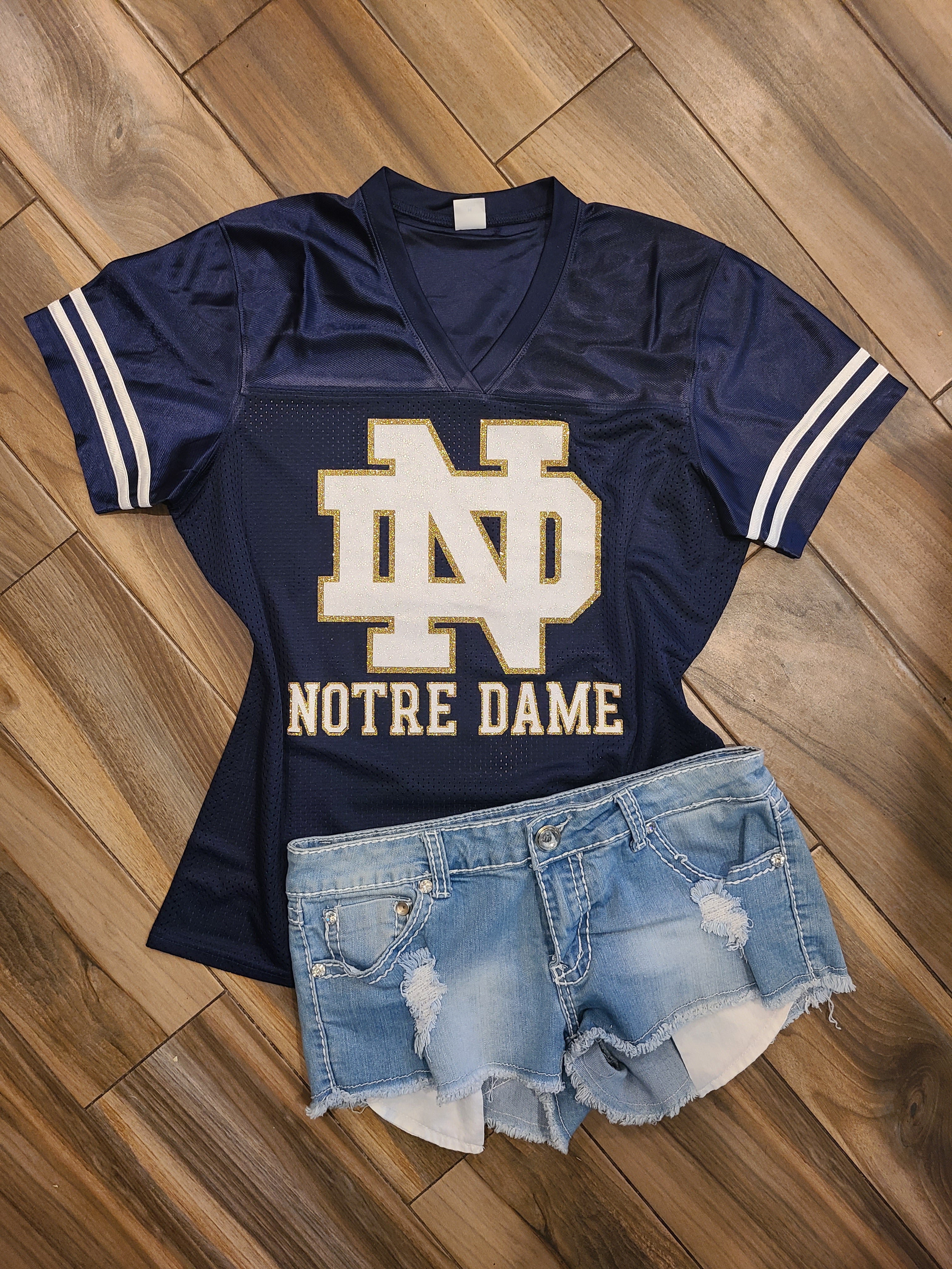 Notre Dame Glitter Top
