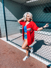 Lulu Grace Designs Navy Atlanta Braves Inspired Baseball Top: Baseball Fan Gear & Apparel for Women L / Unisex Tee