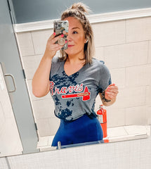 Atlanta Braves Inspired Stars Glitter Top: Baseball Fan Gear & Apparel for  Women – LuLu Grace