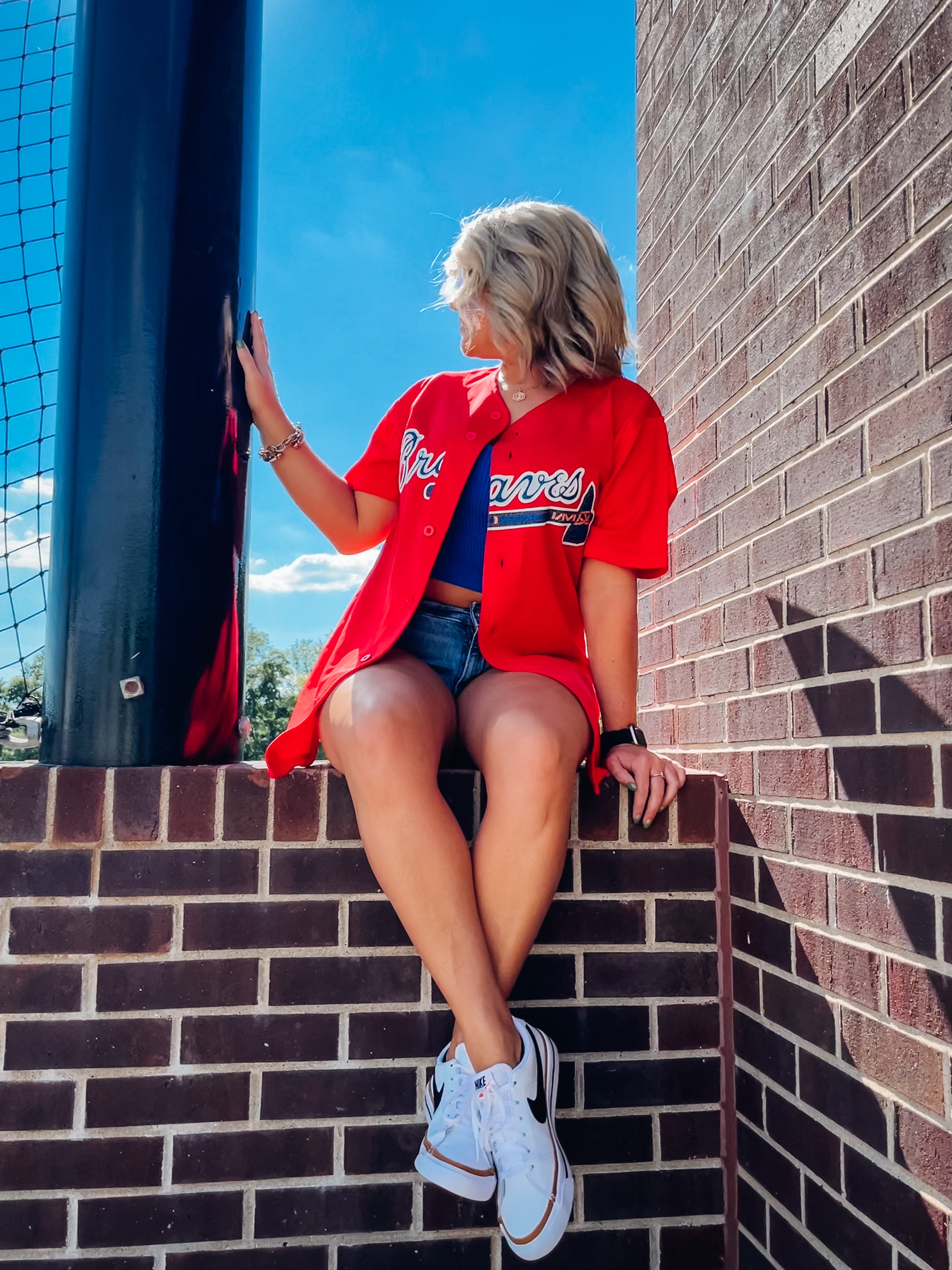 Atlanta Braves Inspired Baseball Jersey: Baseball Fan Gear & Apparel for  Women – LuLu Grace