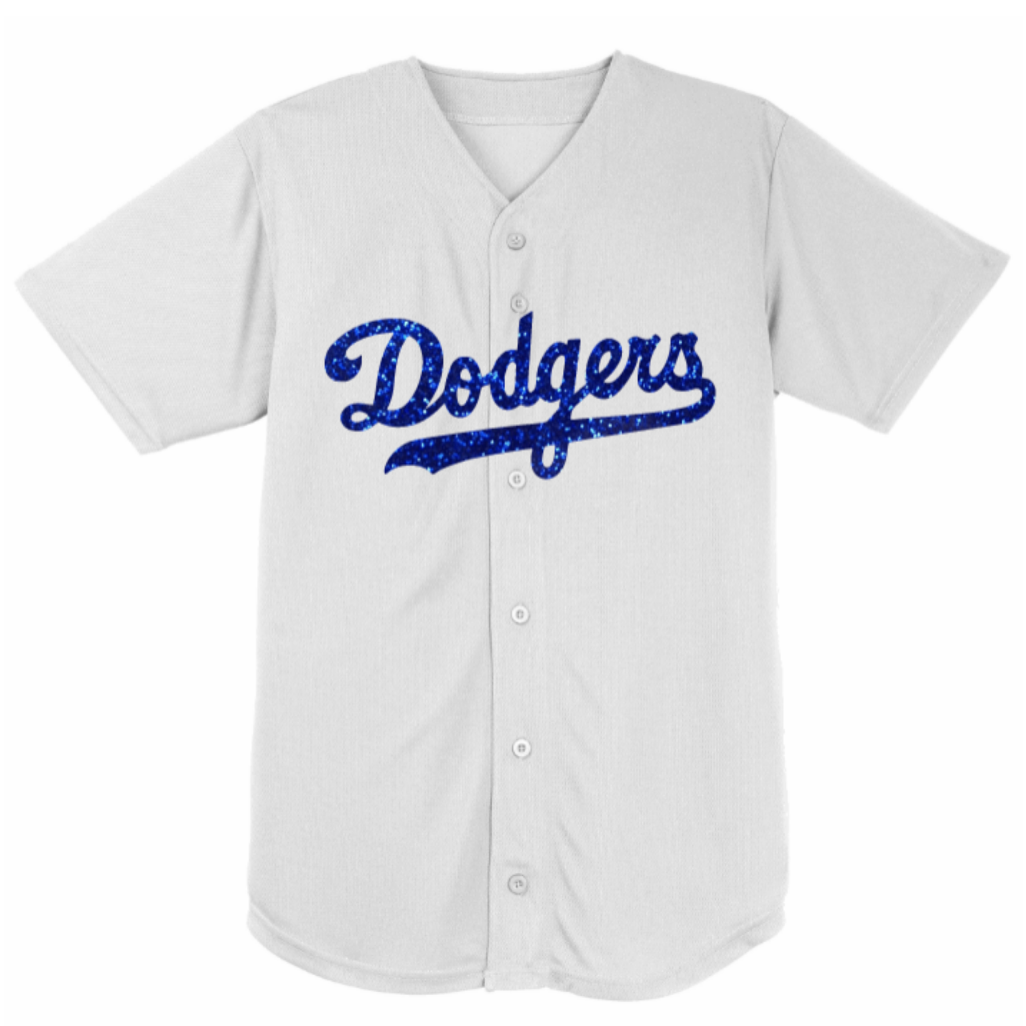 White LA Dodgers Inspired Baseball Jersey: Baseball Fan Gear