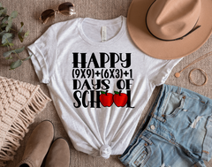 Happy 100 Days of School Math Equation Shirt