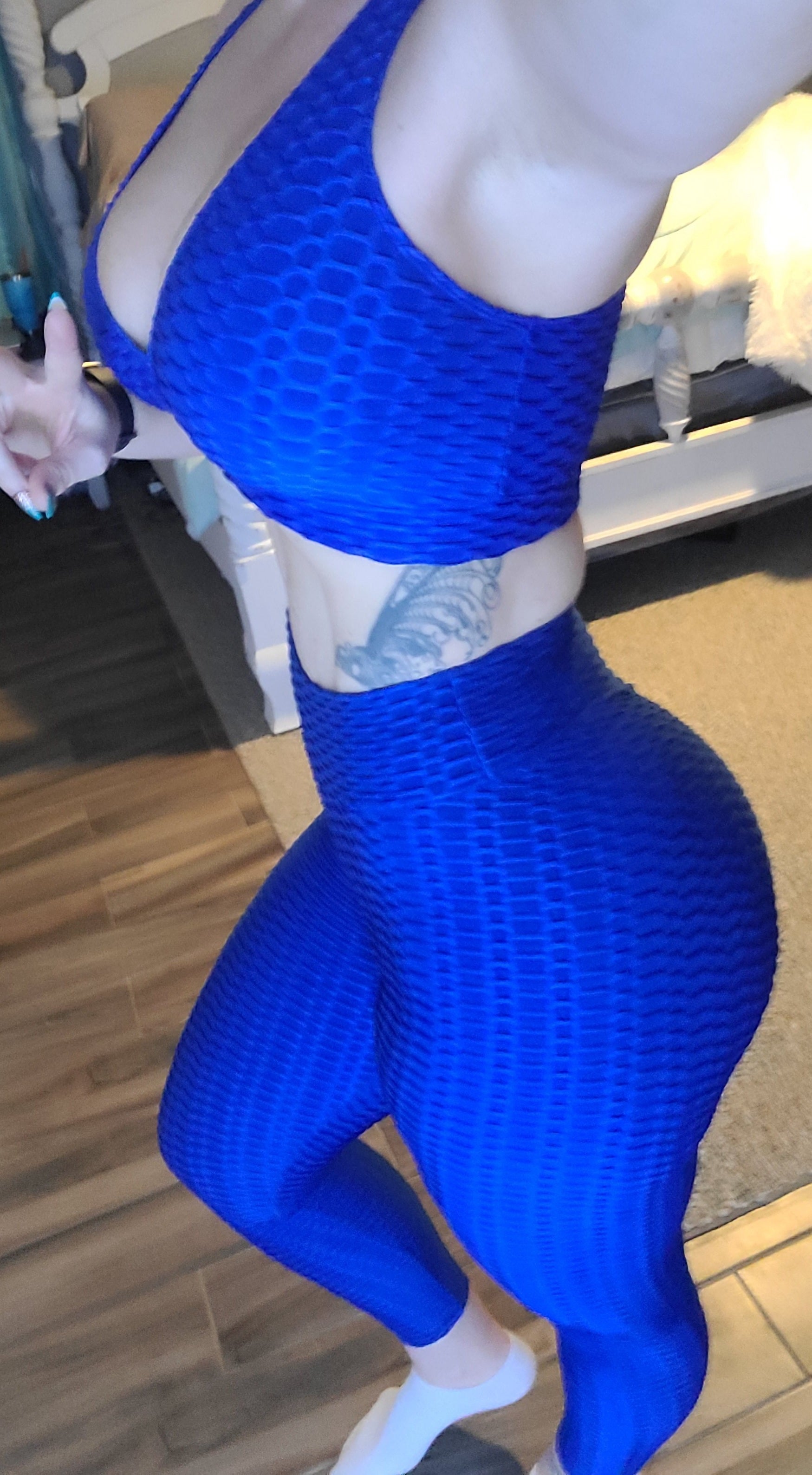 Royal Blue Butt Lifting Yoga Pants for Women Gym Clothes Womens High  Waisted Leggings X-Small at  Women's Clothing store
