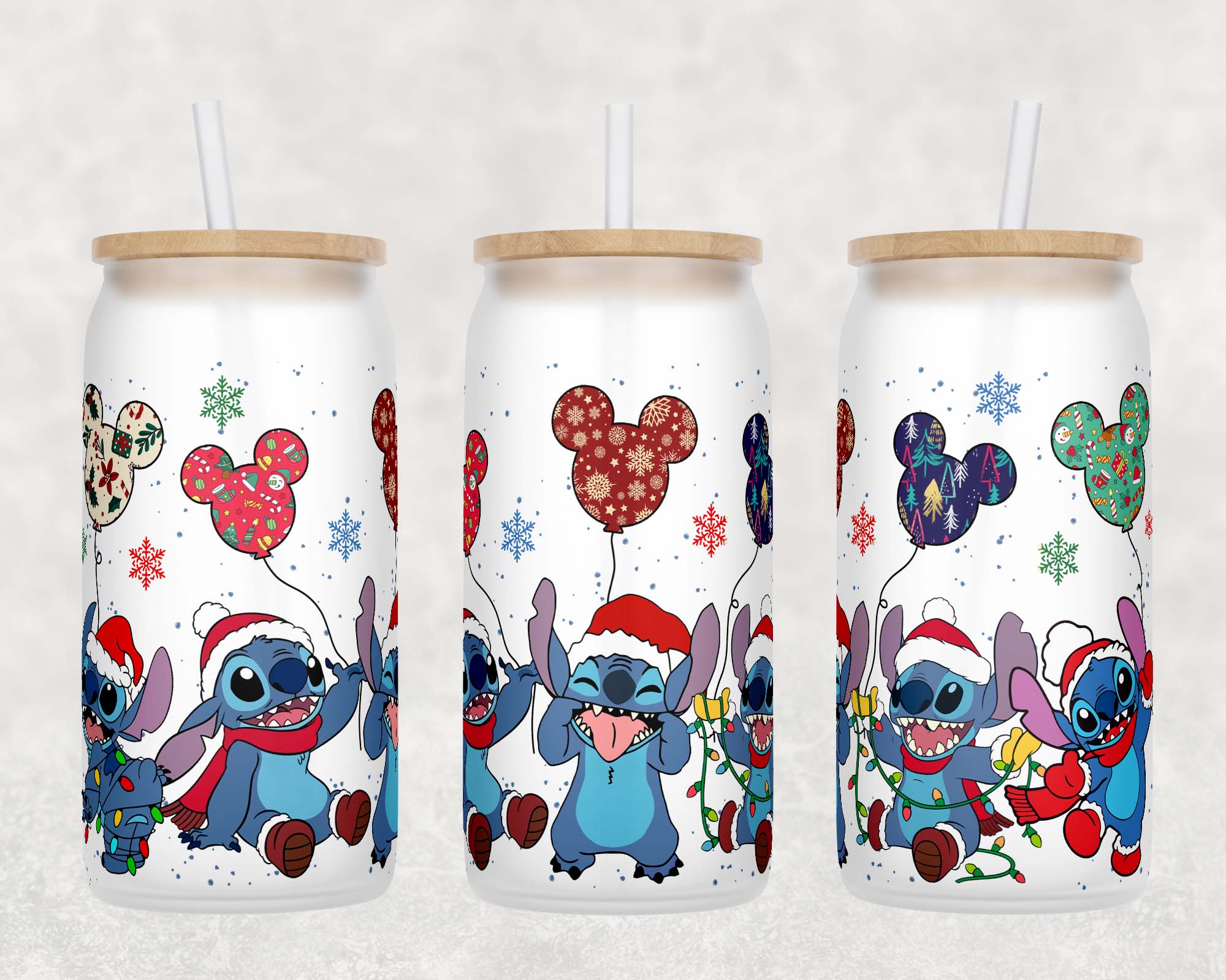 Personalized Stitch Tumbler With Straw - Jolly Family Gifts