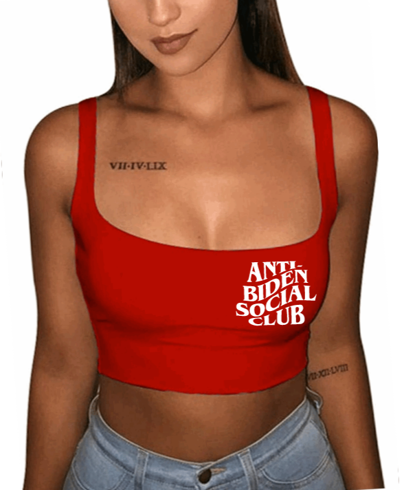 Anti Biden Social Club Crop Top - Available in Multiple Colors