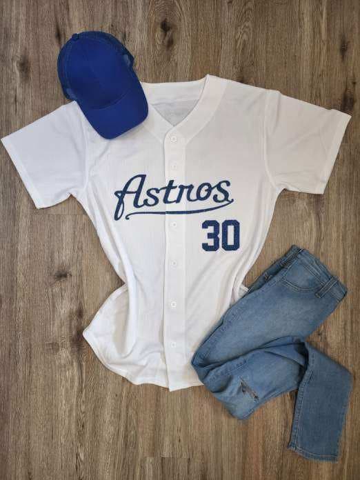 Houston Astros Inspired Baseball Jersey: Baseball Fan Gear & Apparel for  Women – LuLu Grace