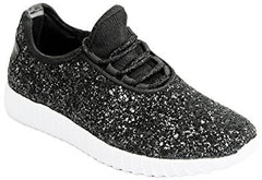 Black Glitter Glam Sneakers