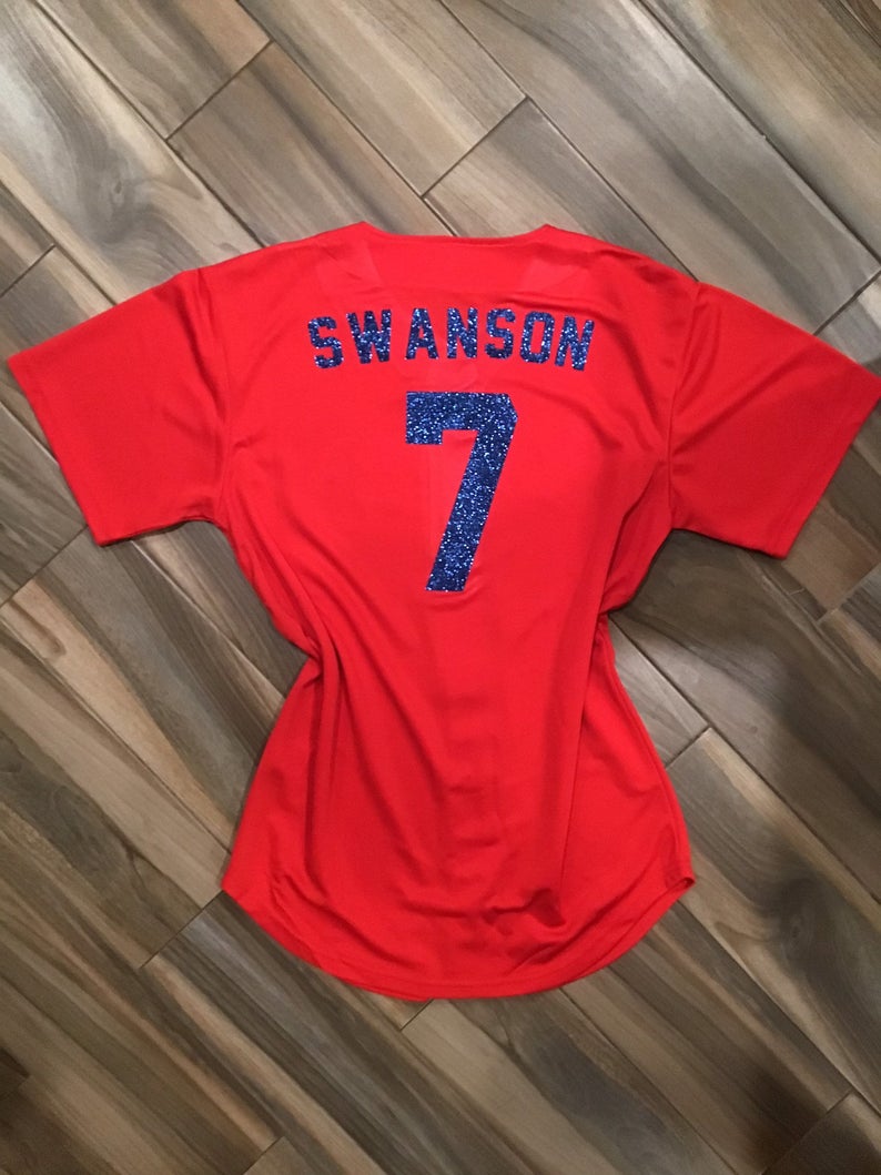 red swanson braves jersey