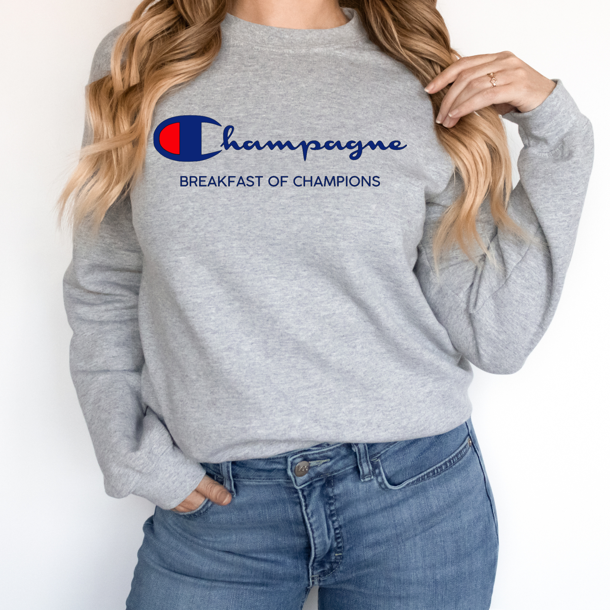 Champagne breakfast top of champions shirt
