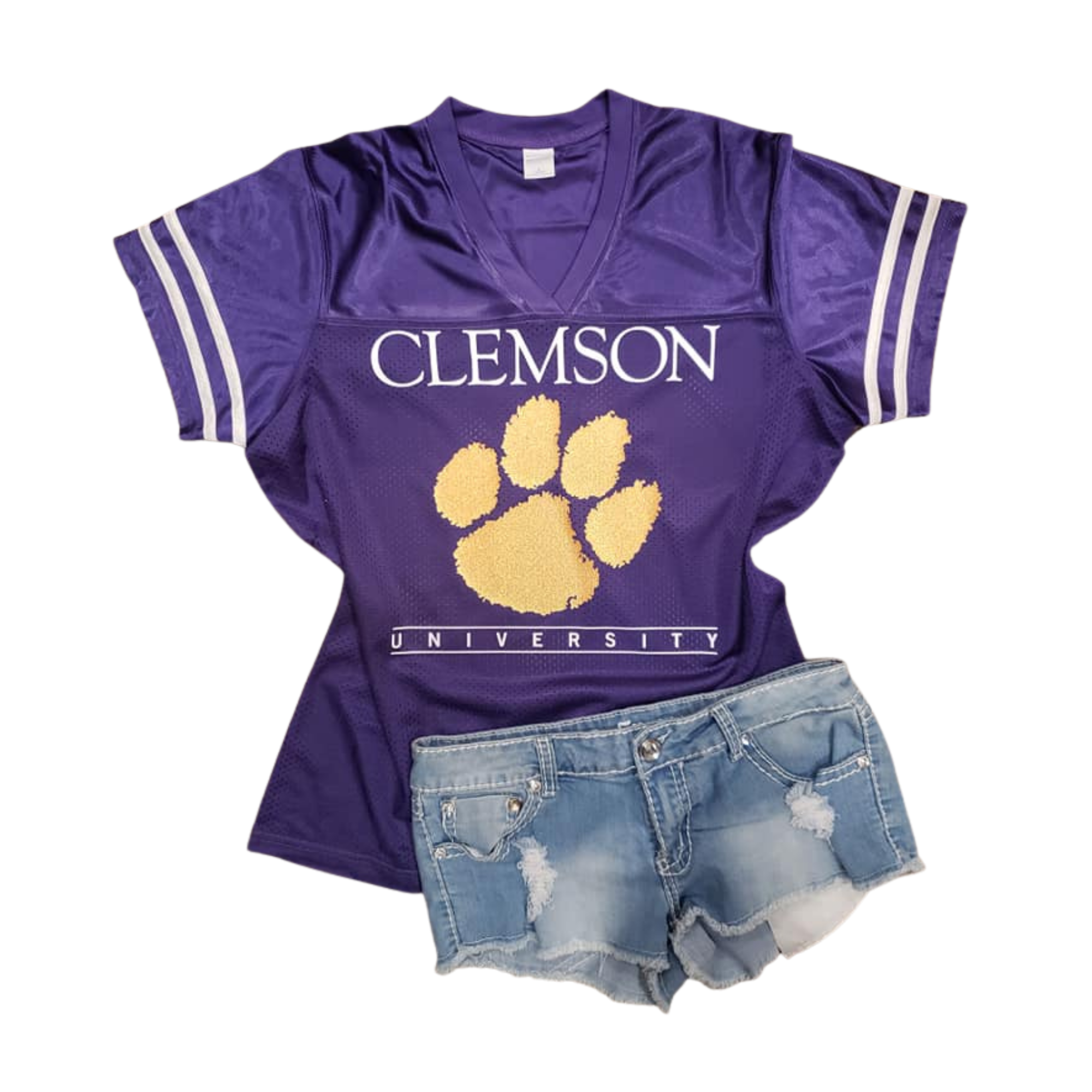 clemson sparkle jersey dress The Clemson Sequin Puff Sleeve Dress XXXL