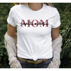 Custom Mom with Kids Names Shirt