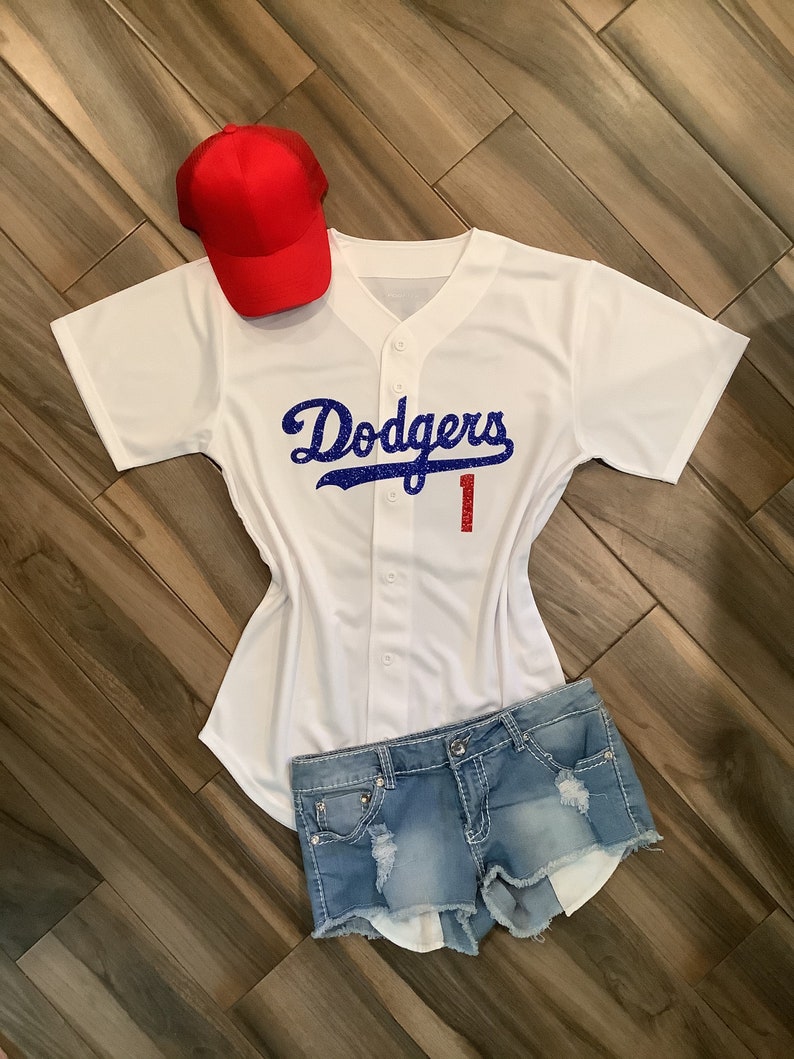 LA Dodgers Inspired Baseball Jersey -White