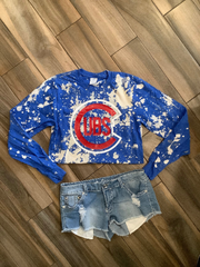 Chicago Cubs Distressed Bleached Tee