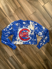 Chicago Cubs Distressed Bleached Tee