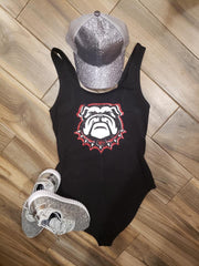 Georgia Bulldog Head Glitter Shirt