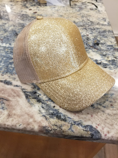 CC Glitter Messy Bun Ball Cap