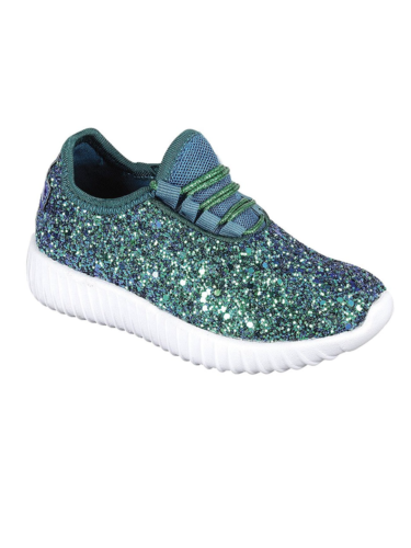 Silver Glitter Glam Sneakers