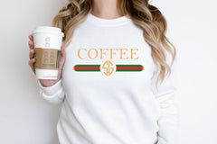 "Designer Dupe" Monogrammed Coffee Shirt
