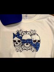 Dodgers Inspired Skull Shirt - White