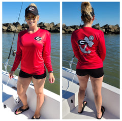 Georgia Bulldogs Glitter Fishing Shirt