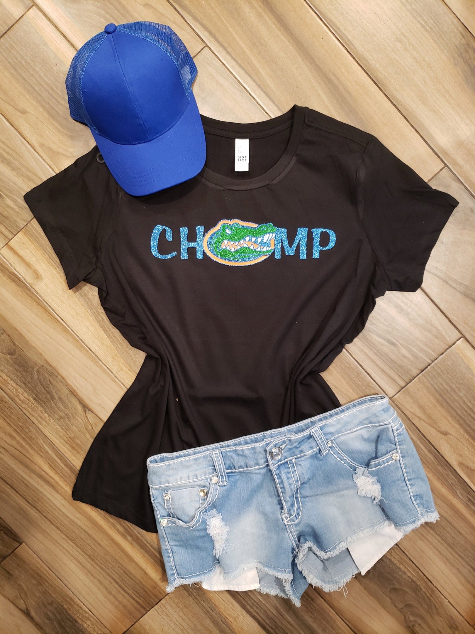 Florida Gators Chomp Glitter Shirt - Black