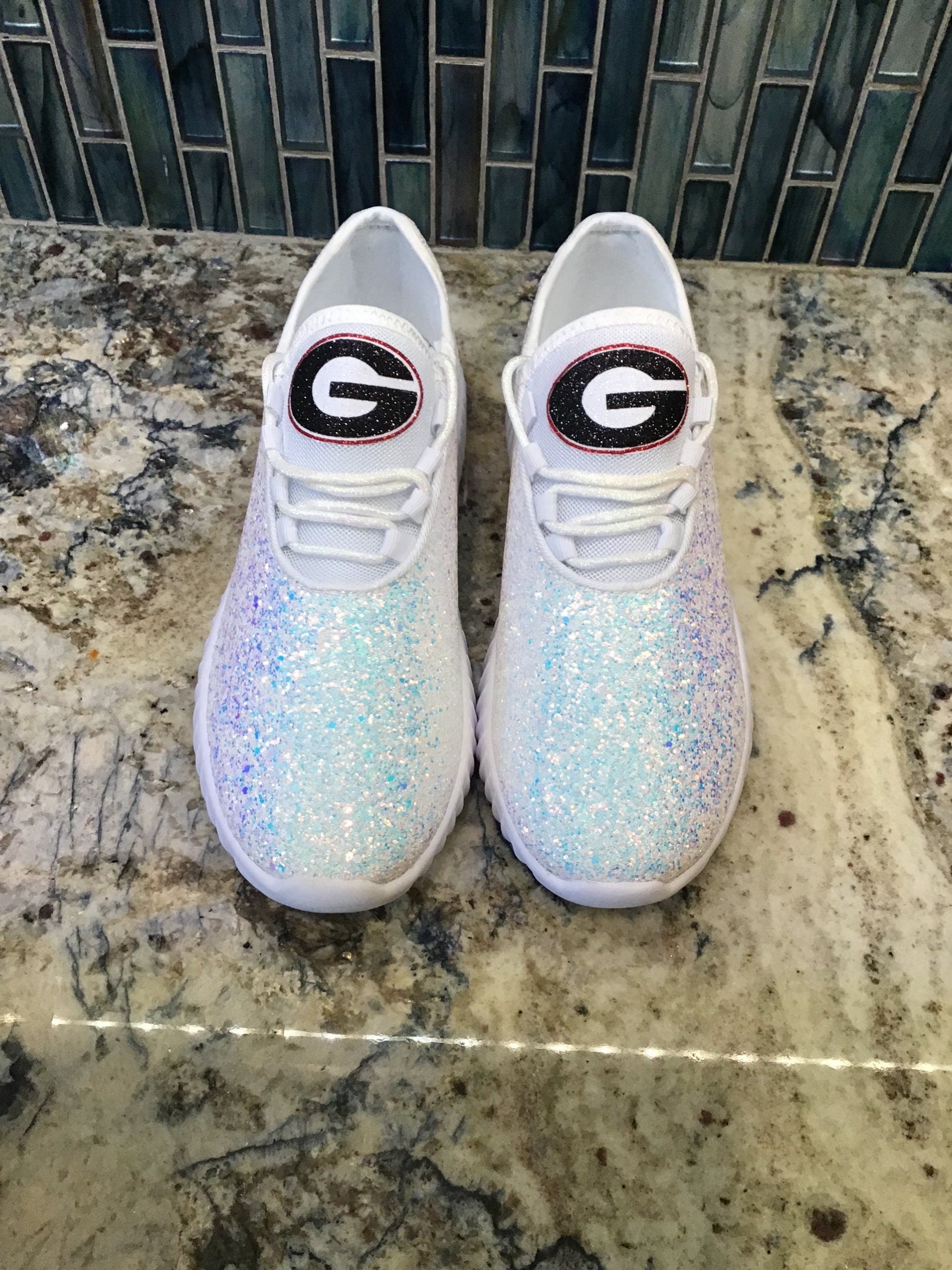Georgia Bulldog Glitter Sneakers