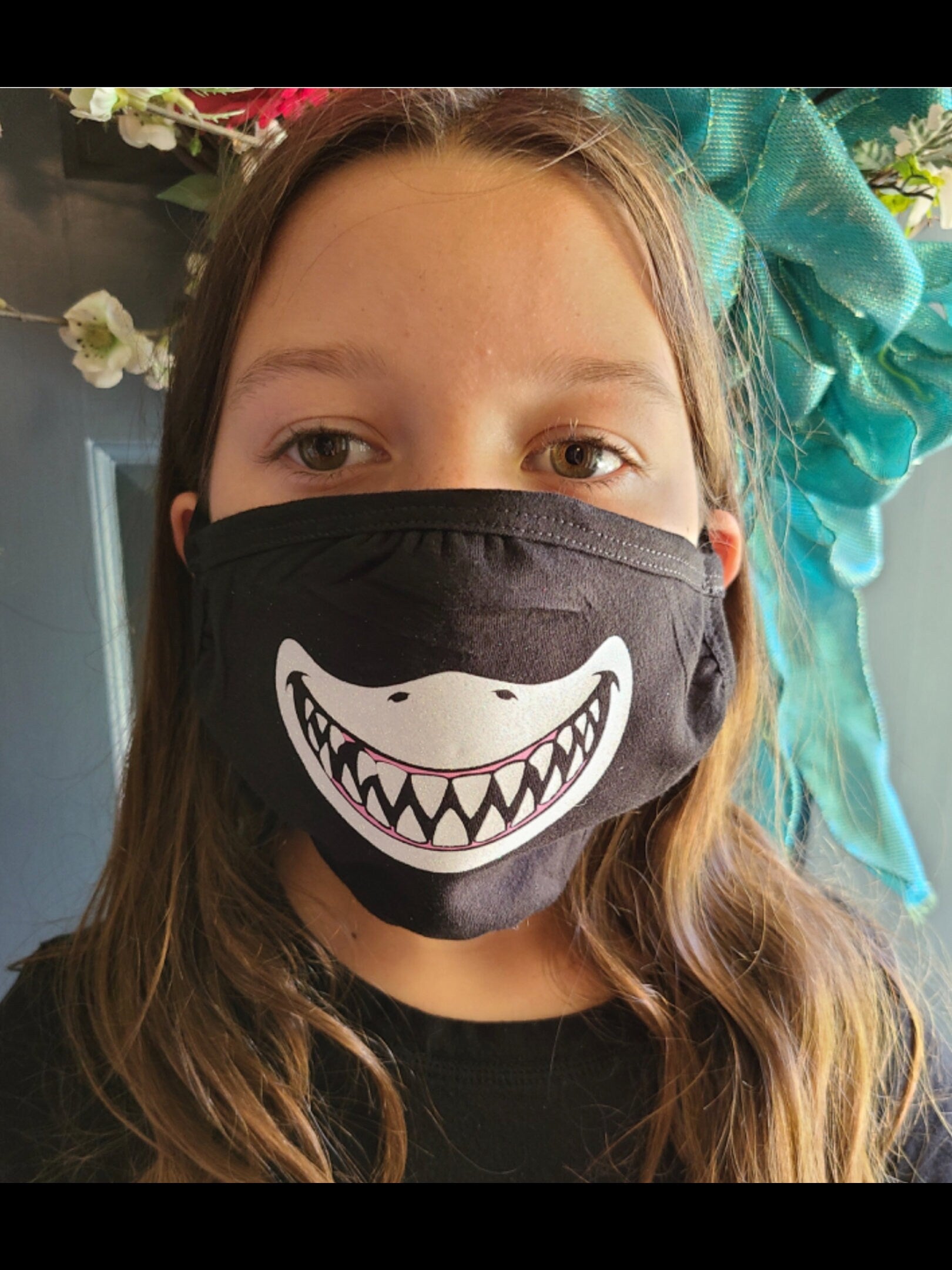 Shark Teeth Face Mask with Nose Wire