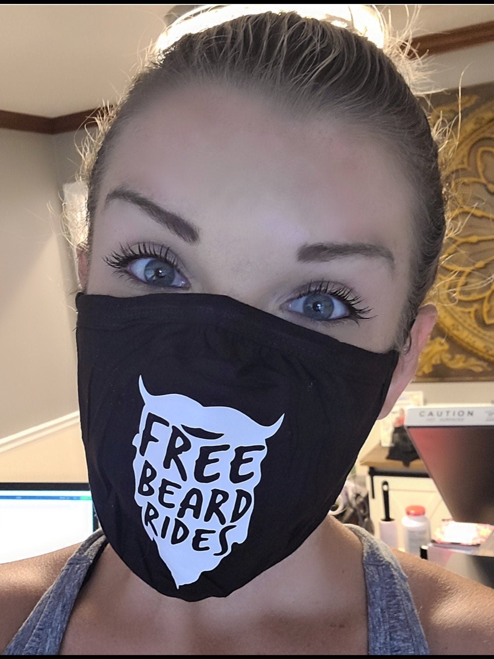 Free Beard Rides Face Mask with Nose Wire