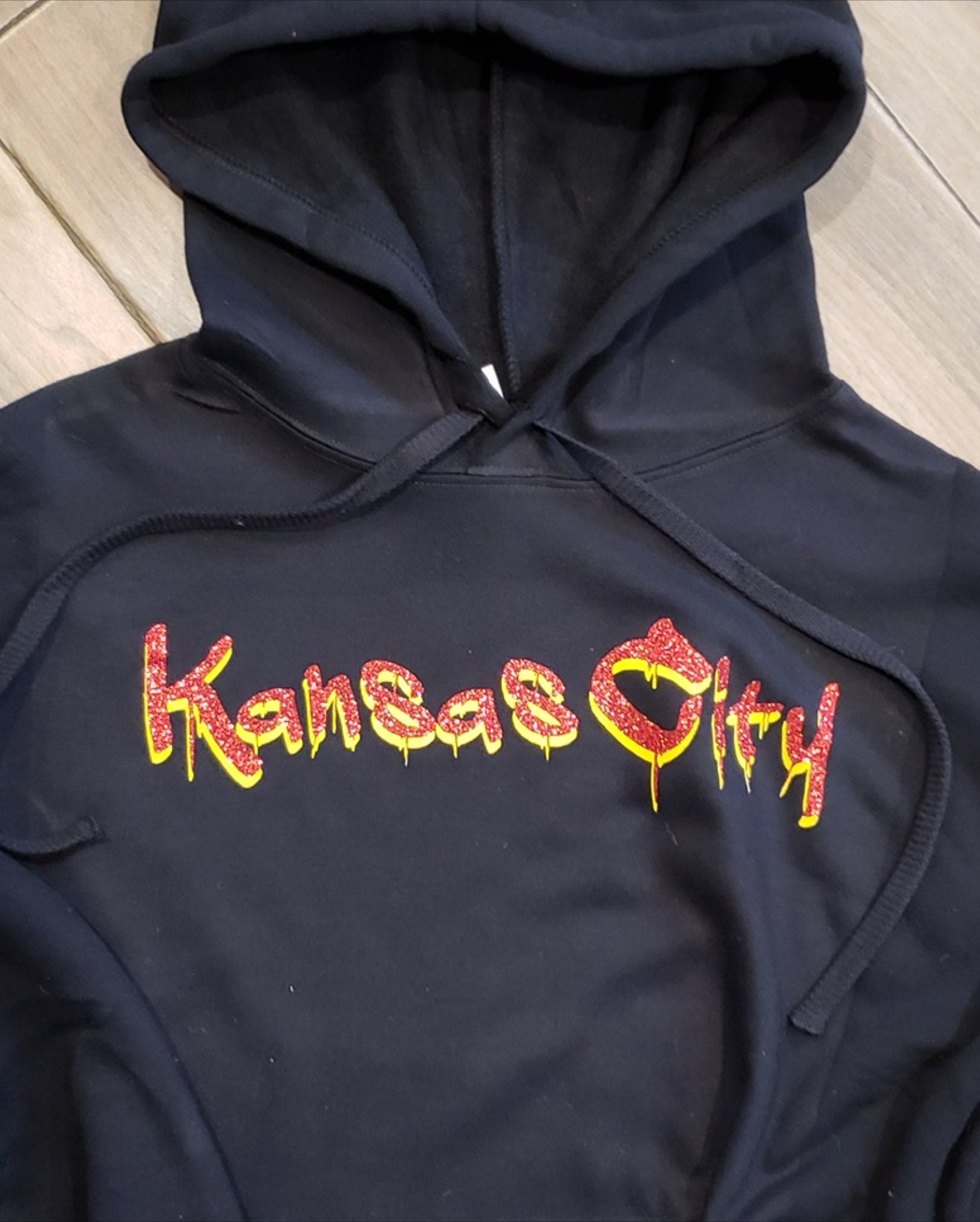 Kansas City Glitter Drip Shirt / Kansas City Shirt / Kansas City Tee / KC Tee / Kansas City Drip Bodysuit / Football Shirt /