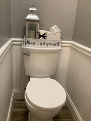 Please Seat Yourself Toilet Topper