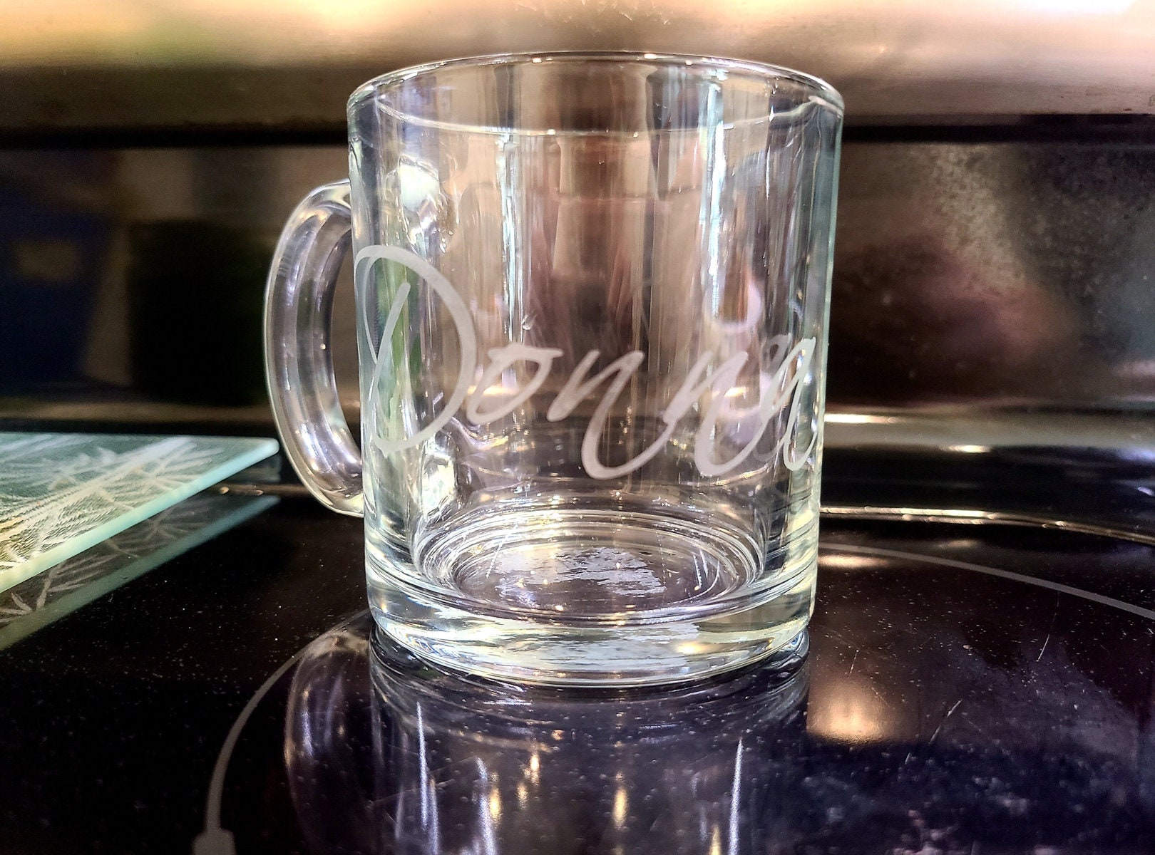 Personalized Etched Glass Mug