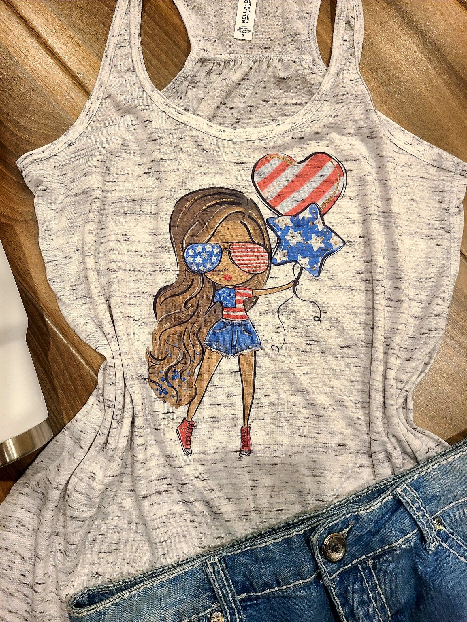 American Girl 4th of July Shirt - Brunette
