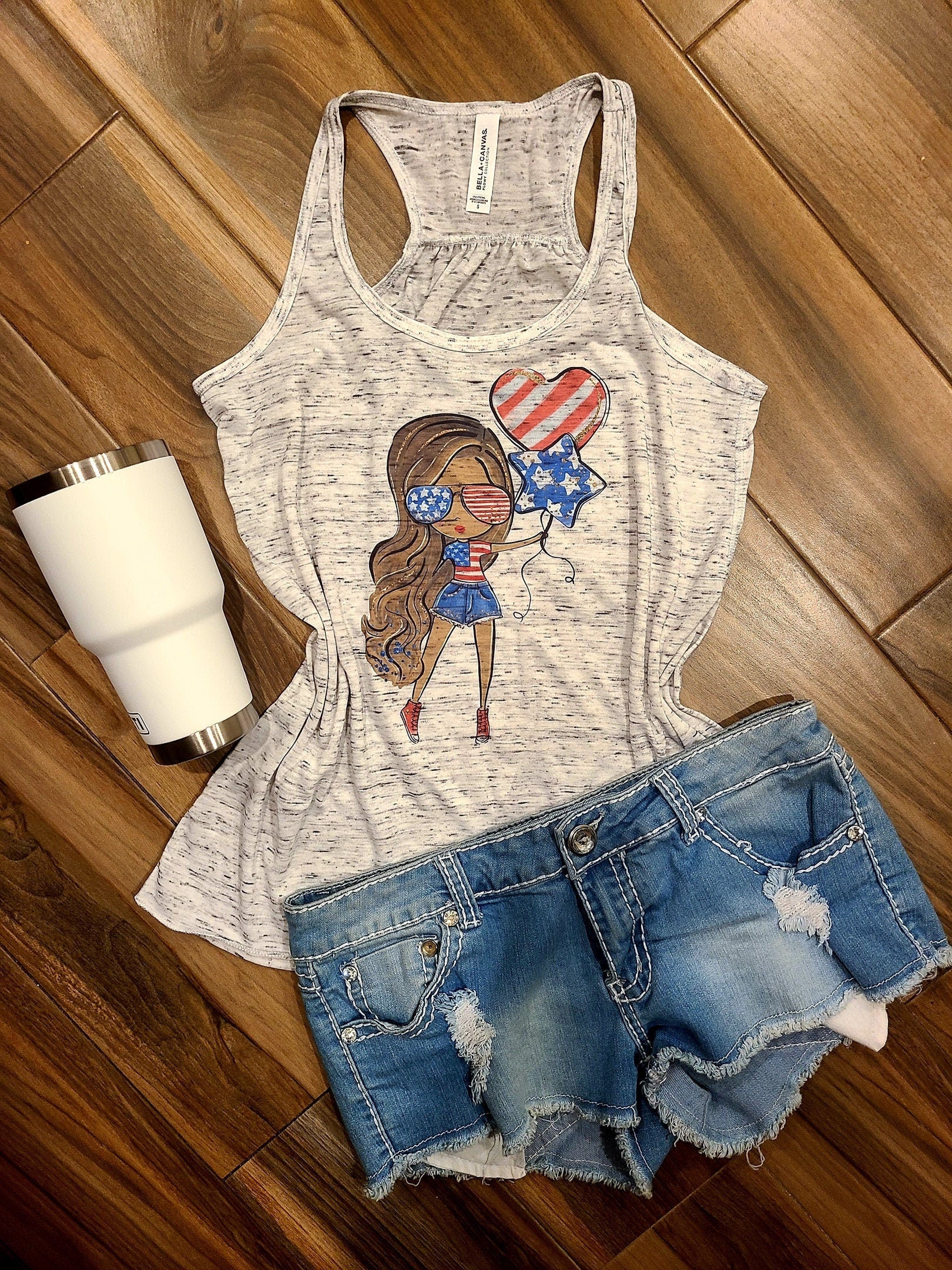 American Girl 4th of July Shirt - Brunette