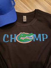 Florida Gators Chomp Glitter Shirt - Black