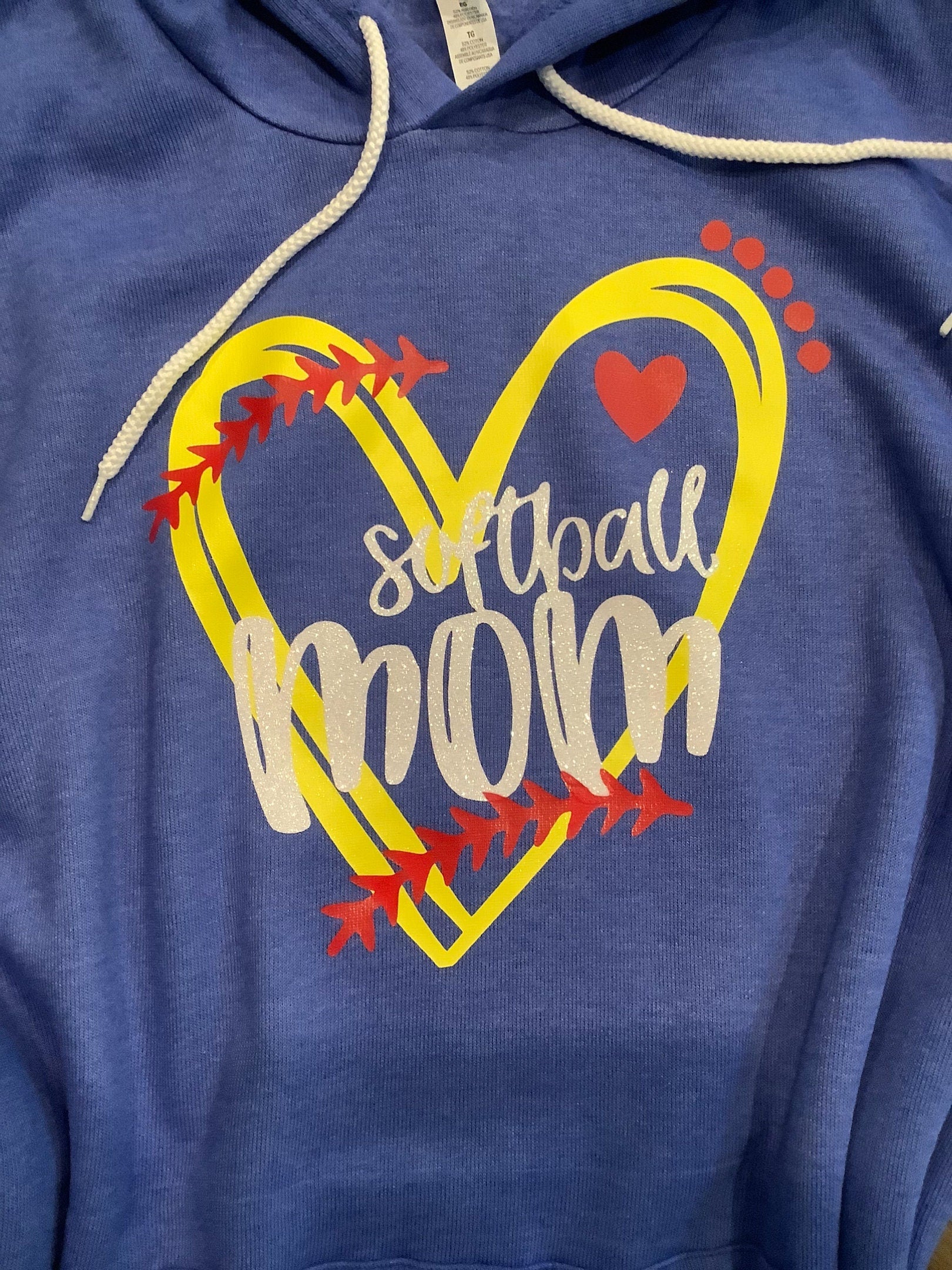 Softball Mom Heart Shirt