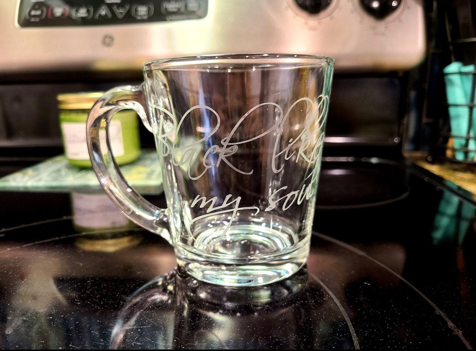 Personalized Etched Glass Mug