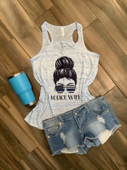 Messy Bun Police Wife Shirt